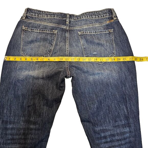 KanCan Jeans 13x30 Mount Pleasant High Rise Boyfriend Stretch Whiskered Raw Hem - Picture 8 of 13